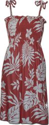 Made in Hawaii Dress Kahala Garden Salmon Rayon Smocked