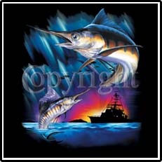 Marlin Sunset T-Shirts