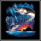 Marlin Sunset T-Shirts Marlin Sunset T-Shirts