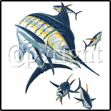 Marlin with Tuna Tees Marlin with Tuna Tees
