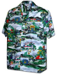 Motorcycle Touring on Route 66 Men's Shirts 3914Grey