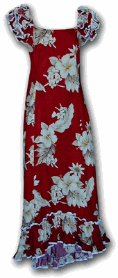 Mu Mu Red The Luau Hawaiian Dress Apparel