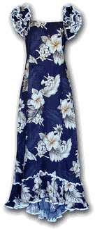 Mumu Navy The Luau Hawaiian Dress Clothing