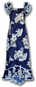 Mumu Navy The Luau Hawaiian Dress Clothing