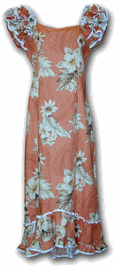 Muumuu Dresses Peach The Luau Hawaiian fashion