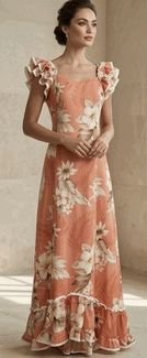 Muumuu Dresses Peach The Luau Hawaiian fashion Muumuu Dresses Peach The Luau Hawaiian fashion
