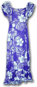 MuuMuu Hibiscus Blossom Purple Aloha Wear