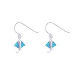 Opal Blue Sterling Silver Earrings Stingray Baby Opal Blue Sterling Silver Earrings Stingray Baby