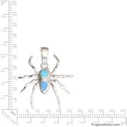 Opal Blue Sterling Silver Spider Simple Pendant Hawaii