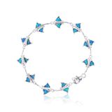 Opal Sterling Silver Bracelet 7.5 inch Stingray Friends Hawaii Opal Sterling Silver Bracelet 7.5 inch Stingray Friends Hawaii