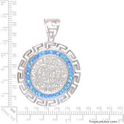 Opal Sterling Silver Versace Tribal Spiral Pendant