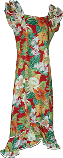 Pacific Legend Maui Tropics Hawaiian Muumuu Red