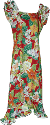 Pacific Legend Maui Tropics Hawaiian Muumuu Red