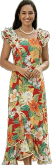 Pacific Legend Maui Tropics Hawaiian Muumuu Red Pacific Legend Maui Tropics Hawaiian Muumuu Red