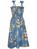 Pacific Legend Plumeria Hibiscus-Hawaiian Tube Dress 332-3162 Blue