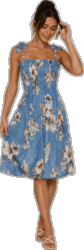 Pacific Legend Plumeria Hibiscus-Hawaiian Tube Dress 332-3162 Blue