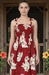 Pacific Legend Plumeria Hibiscus-Hawaiian Tube Dress 332-3162 Red Pacific Legend Plumeria Hibiscus-Hawaiian Tube Dress 332-3162 Red