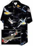 Pacific Legend World War 2 Planes Men's Shirt Black