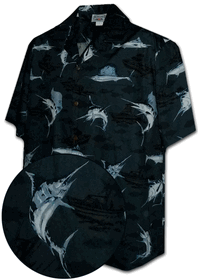 Pacific Marlin Cotton Shirts Black