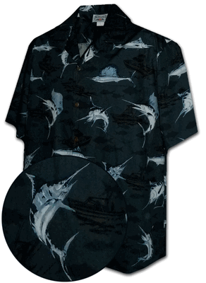 Pacific Marlin Cotton Shirts Black
