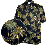 Palms Men's Hawaiian Shirt 3906Black