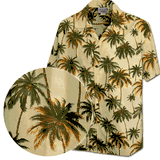 Palms Men's Hawaiian Shirt 3906Maize