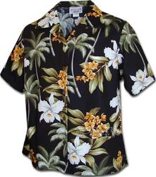 Paradise Motions Womens Hawaiian Clothes Black