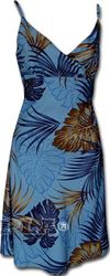 Paradise Valley Rayon Blue Spaghetti Tropical Dresses Paradise Valley Rayon Blue Spaghetti Tropical Dresses