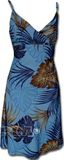 Paradise Valley Rayon Blue Spaghetti Tropical Dresses 
