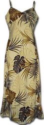 Paradise Valley Rayon Long Spaghetti Natural Tropical Dresses Paradise Valley Rayon Long Spaghetti Natural Tropical Dresses