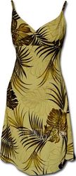 Paradise Valley Rayon Natural Spaghetti Tropical Dresses Paradise Valley Rayon Natural Spaghetti Tropical Dresses