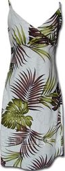 Paradise Valley Rayon White Spaghetti Tropical Dresses Paradise Valley Rayon White Spaghetti Tropical Dresses