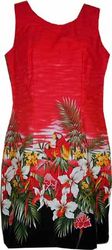 Parrot Head Red Hawaiian Dress