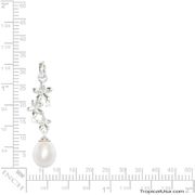 Pearl Drop Floral Freshwater Cultured Sterling Silver Pendant Hawaii