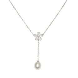 Pearl Drop Freshwater Cultured Sterling Silver Star with 18-inch Box Chain