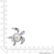 Pearl Freshwater Cultured Turtle Shell Elegant Sterling Silver Pendant Hawaii