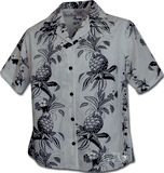 Pineapple Panels Women Hawaiian Clothing White