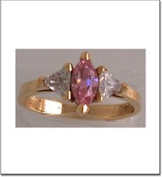 Pink Cubic Zirconia-39 Ring Size 6.5 Pink Cubic Zirconia-39 Ring Size 6.5