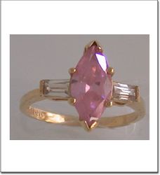 Pink Cubic Zirconia-41 Ring Size 8