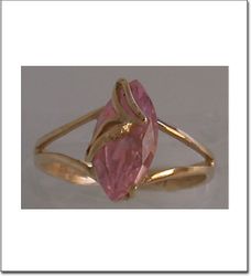 Pink Cubic Zirconia-42 Ring Size 6.5 Pink Cubic Zirconia-42 Ring Size 6.5