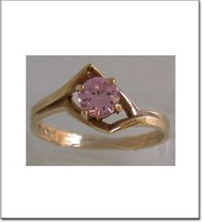 Pink Cubic Zirconia-43 Ring Size 6