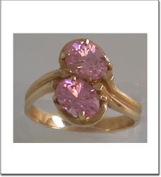 Pink Cubic Zirconia-44 Ring Size 6.5
