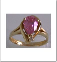 Pink Cubic Zirconia-46 Ring Size 6