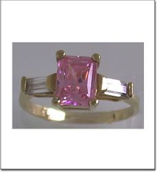 Pink Cubic Zirconia-47 Ring Size 7