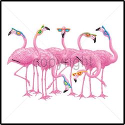 Pink Sunglasses Flamingos Tropical Tee