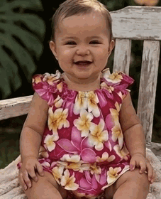 Plumeria Hawaii Baby Girl Dress Set 3932Pink