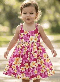 Plumeria Hawaii Toddler Girl Cute Dress 3932Pink Plumeria Hawaii Toddler Girl Cute Dress 3932Pink
