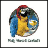 Polly Cocktail Tropical Parrot T-Shirts Polly Cocktail Tropical Parrot T-Shirts