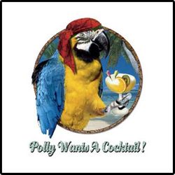 Polly Cocktail Tropical Parrot T-Shirts