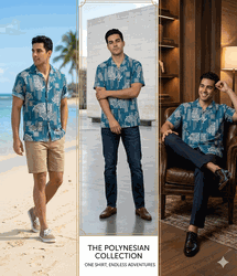 Polynesian Honu Men's Aloha Shirt Teal